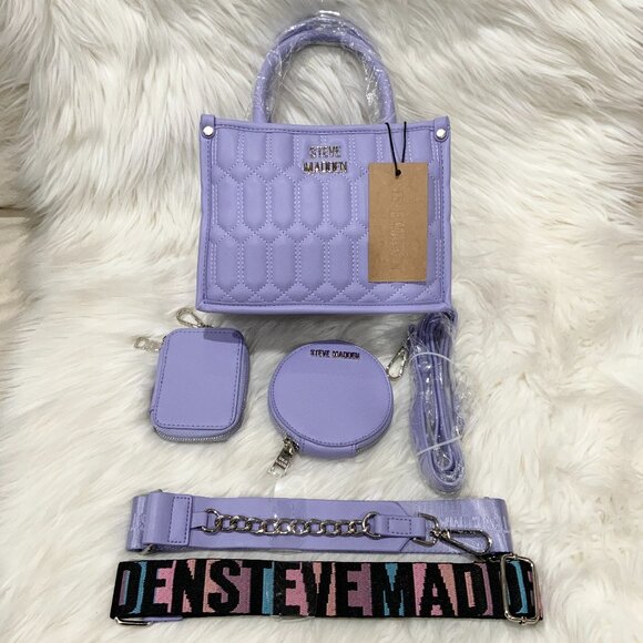 Steve Madden Bniko Purple Lavender Satchel - Picture 1 of 7